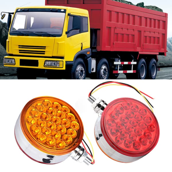 48 LED Dubbelsidig Enkel Stud Monterad Sidomarkeringsreflektor Förseglad Lampa