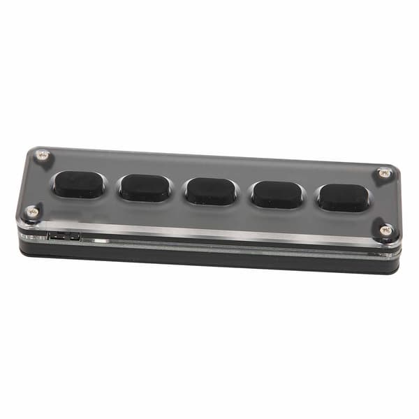 Programmerbart tastatur 5 taster kablet USB trådløs Bluetooth Dual Mode Mini Silikone Lydløs DIY Programmerbart Gaming Tastatur Sort