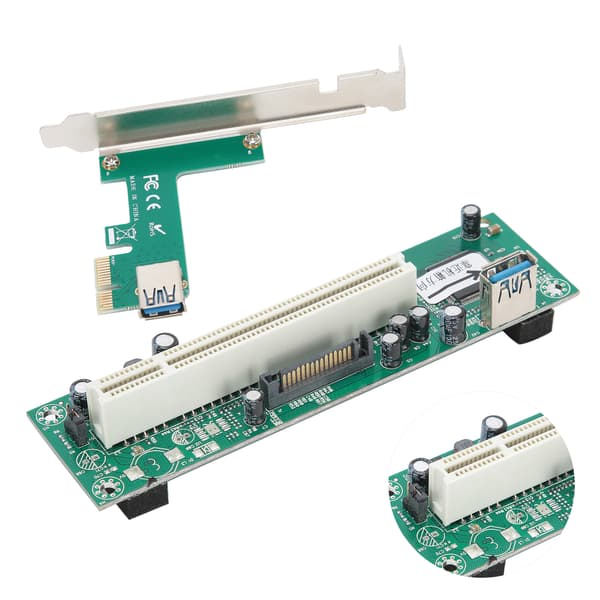 PCI Express til PCI Adapter Netværkskort Controller Mini ASM1083 4 Pin Stik
