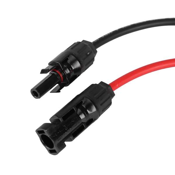 Røde Sorte Solpanel PV Kabel Ledningsstik 2,5 mm Han Hun Par