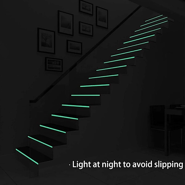 4st Glow in the Dark-tejp, självhäftande självhäftande självhäftande tejp, Premium självhäftande självhäftande tejp, Säker märkningsdekal, Re