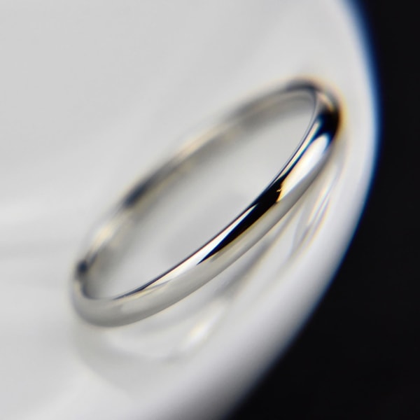 Parisormus monipuolinen herkkä titaaniteräksinen geometrinen sormus juhlajuhliin vuosipäivän kihlaukseen Silver Us9
