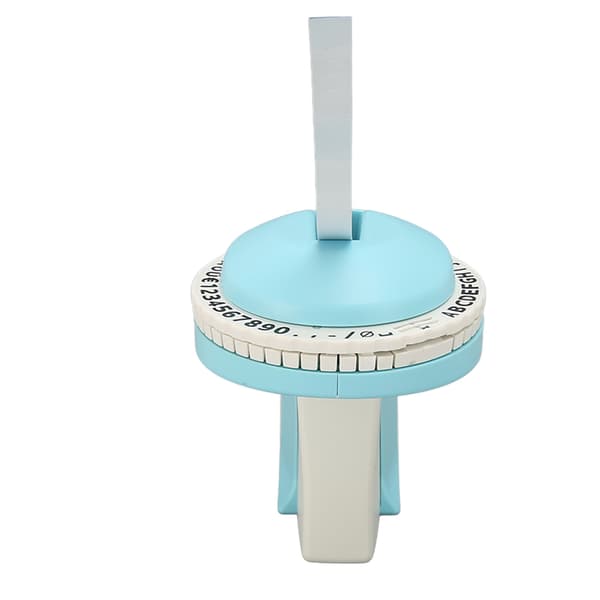 Prægeetiketprinter 600 dpi DIY Manuel Etiketprinter 3D Bærbar Præget Etiketprinter Blå