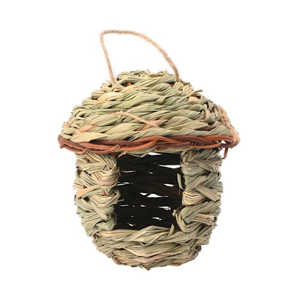 Piece Woven Bird Nest, handgjort fågelbo för små fåglar som kolibrier, chickadees, utomhus fågelholkar