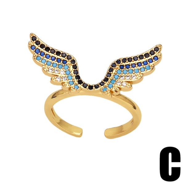 Ring Vintage Zircon Angel Wings Modesmykker Ac9136 A