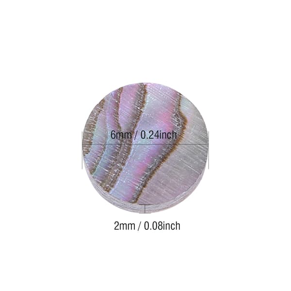 20 st 6 mm Inläggspunkter för Greppbräda Markörer för Gitarr Ukulele Bas Mandolin Banjo Dekor