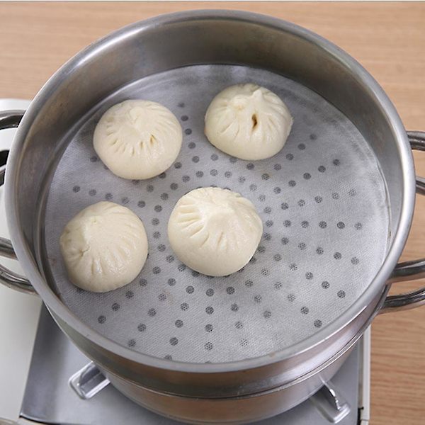 2 X 30 st Kök Engångs-Non-stick ångbåt Bun Paper Dumplings Pad Matlagningsverktyg