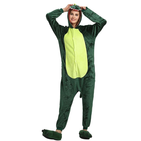 Dinosaur conjoined animal pyjamas Halloween rollespil L Green