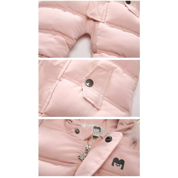 baby fleece jumpsuit 66cm pink