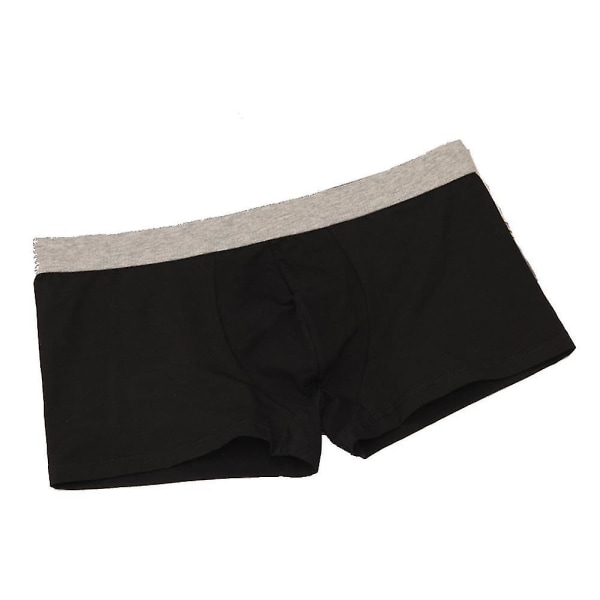 Herre åndbare Trunks Boxer Briefs Shorts Undertøj Black 2XL