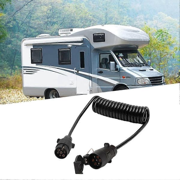 12V 7-polet adapter trailer forlængerkabel campingvogn trækkrog stik til trailer 2 M