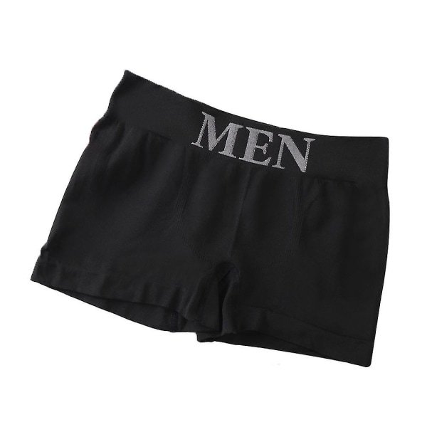 Män Letter Shorts Soft Comfort Underkläder Kalsonger Black