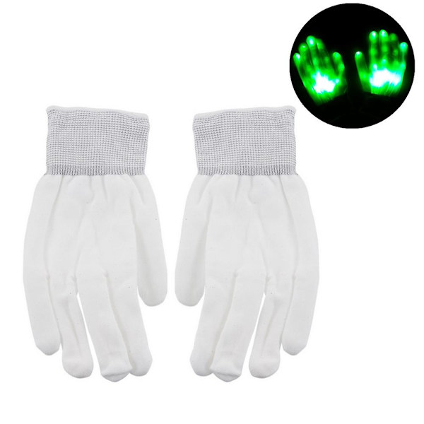 1 par LED-ljushandskar Halloween julkostym Green