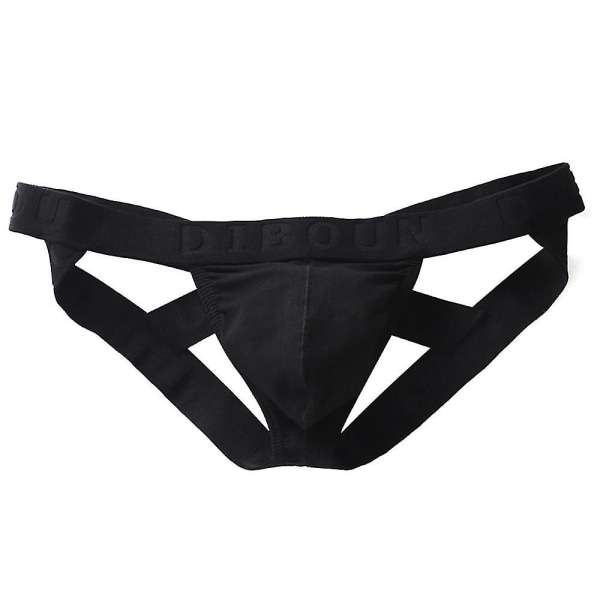 Menn Sexy Bandasje G-String Thongs Erotiske truser Undertøy Black L