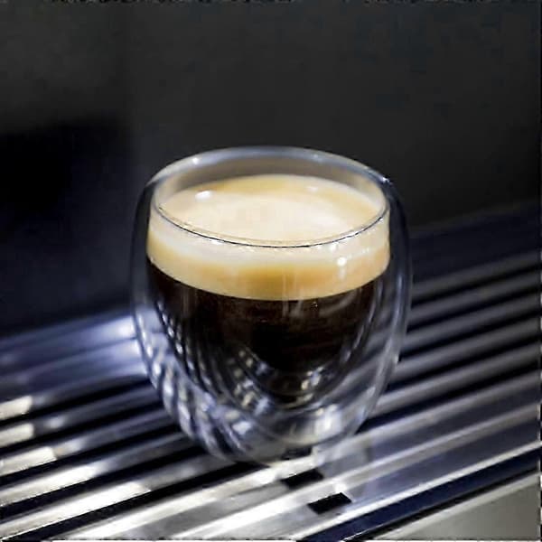 6-delad espressokopp dubbellager isolerad espressokopp glaskaffekopp