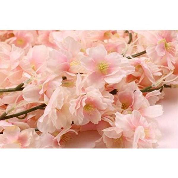 Keinotekoiset silkkikukat kirsikankukkaseppeleet riippuvat viiniköynnökset hääkotipuutarhan koristeluun, 2 pakkaus (vaaleanpunainen)