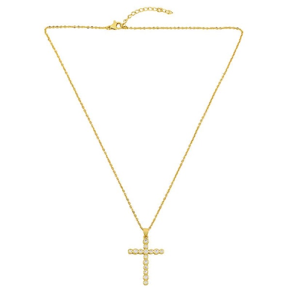 Halskjede Vintage Zircon Cross motesmykker Ac8562 B