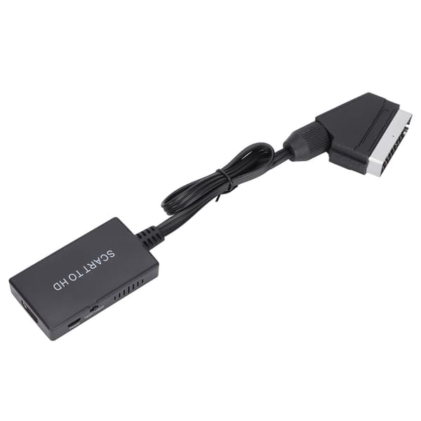 Scart til HDMI-konverteradapter med kabel for DVD-dekoderboks