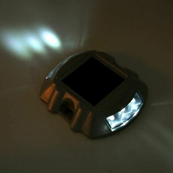 Solar Dock -valo, Solar Road Stud -valot 6 LEDillä, vedenpitävät ulkovalot puutarhapatiolle (2 kpl)