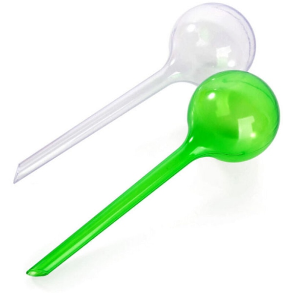 Bevattningsbubbla (paket med 8) - Bekväm bevattningsboll i glas för att vattna dina växter på semestern (grön och genomskinlig
