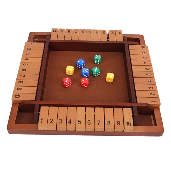 Træ Shut the Box spil til 4 spillere