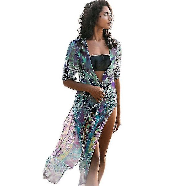 Dam Cardigan Beachwear printed Suncreen Bikini Cover Up