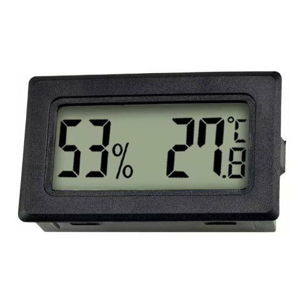 Trådløs Celsius Svart 5 stk Kjæledyroppdrettsboks Elektronisk digitalt display Fahrenheit termohygrometer