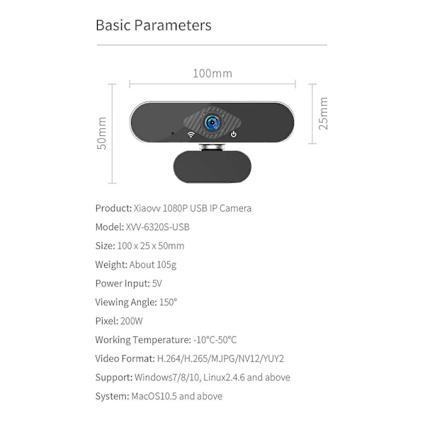 1080p usb-webkamera-kamera ultravidvinkel automatisk indbygget mikrofon-webkamera (1080p)