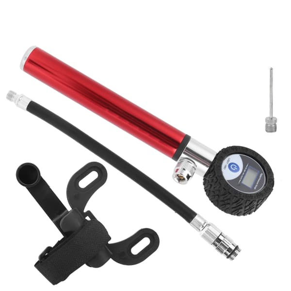 Bärbar Cykel Luftpump Manuell Däckpump 120PSI Högt Tryck LCD Digital Display