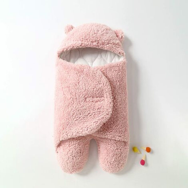 Unisex baby , väska för barnomsorg, väska med huva, sovsäck med huva Nyfödd-Rosa-S(0-3 månader)
