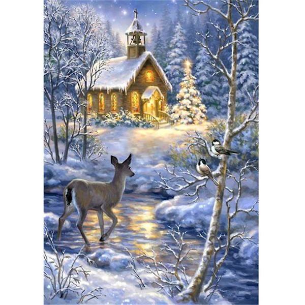 5D Diamond painting, Gör-det-själv-dekoration, Julklapp, 40*50Cm