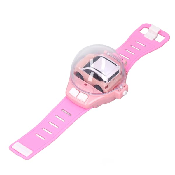 Mini Fjernkontroll Bil Klokke USB Lading Håndleddsleke Rosa Racing Gave til Gutter Jenter