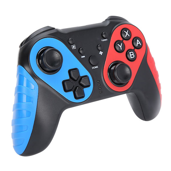 Bluetooth Trådløs Controller Gamepad med Gyroskop til Nintendo Switch Pro Blå Rød