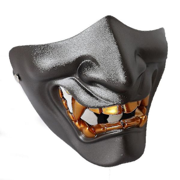 Halloween Prajna Masque Demi Visage Adulte Grimace Devil Resin Tactical Mask