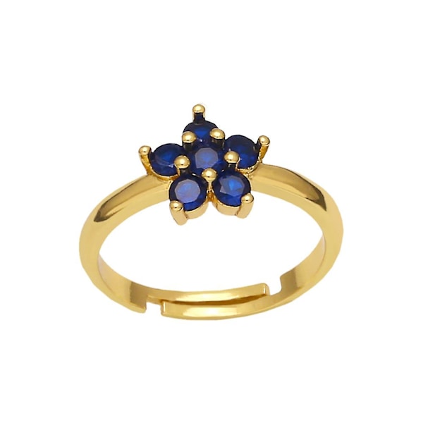 Sormus Vintage Zircon Flower Stud Muotikorut Ac8941 white