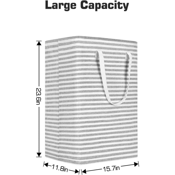 72L sammenleggbar klesvasker Frittstående klesvaskkurv med enkel transport Sammenleggbar klesvaskkurv med lang hånd