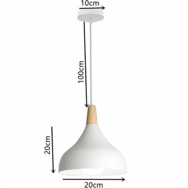 Creative Simple Pendellampa E27 inomhusbelysning Ljuskrona Suspension Sovrum Vardagsrum (Vit) - Vit