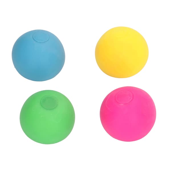 4-pack stressbollar med hög studs, rivtåliga sensoriska klämleksaker för barn, tonåringar och vuxna