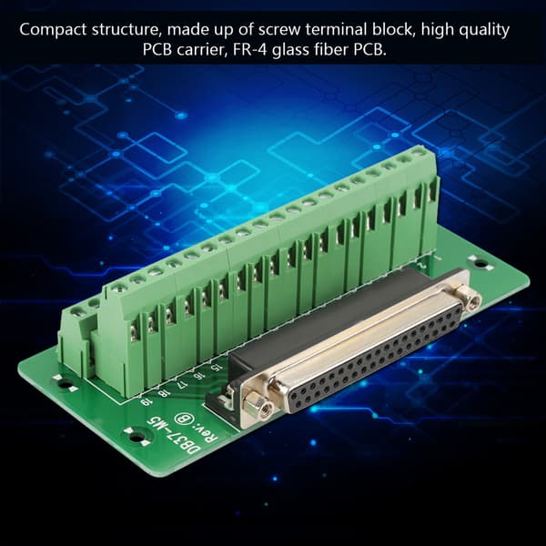 DB37 DIN-skinne monteringsinterface modul hun-stik terminal breakout board