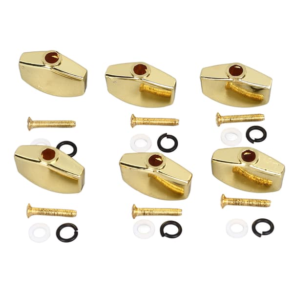 6st Guldmetall Gitarrstämskruvsknappar Universal Ersättning för Akustisk Elgitarr