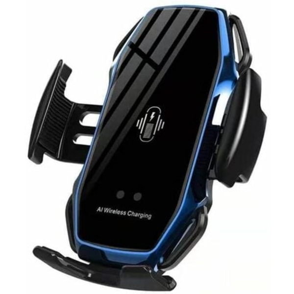 Mobiltelefonhållare för bil, Universal Smartphone Gravity-hållare i luftintag 360° roterande mobiltelefonhållare i aluminium (blå)