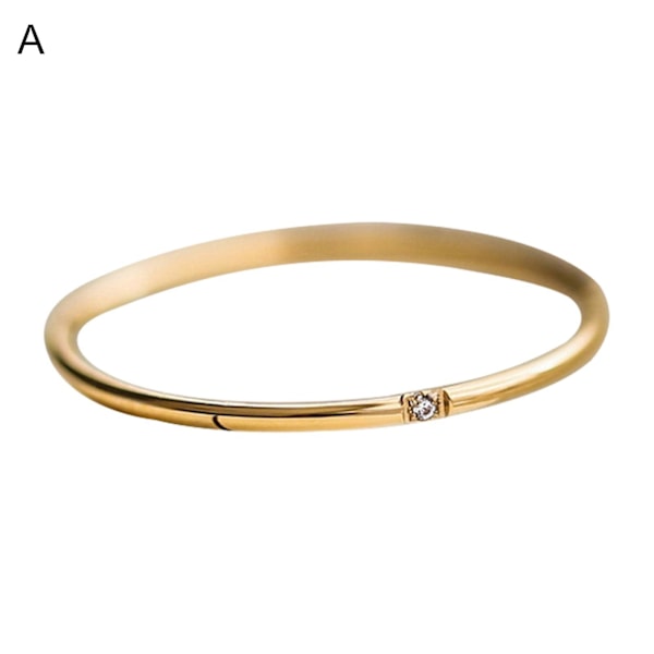 Kvinner Ring Levende Farge Rust-proof Titanium Stål Kvinner Bryllupsseremoni Glitrende Ring For Kvinne US 7 A
