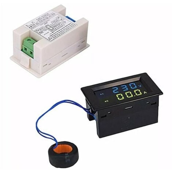 Dubbel amperemeter för voltmätare med flytande kristalldisplay, Ac80-500V