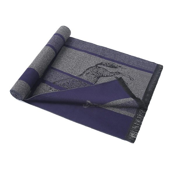 vinterscarf för män enkel hästscarf blue