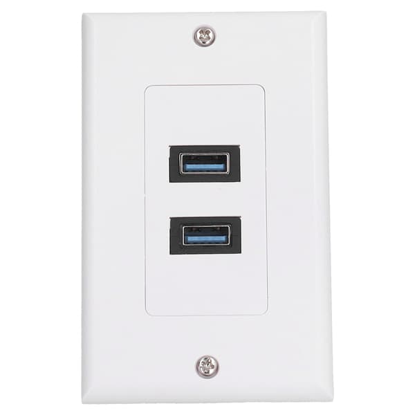 USB 3.0 Väggplatta 2 Portar Dataöverföring Laddning Kompositpanel