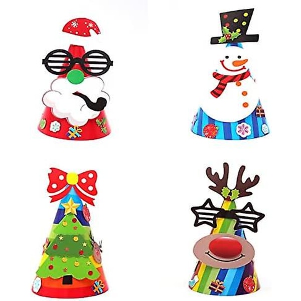 Juldekorationer Papper Jul Hat Dress Up 8st