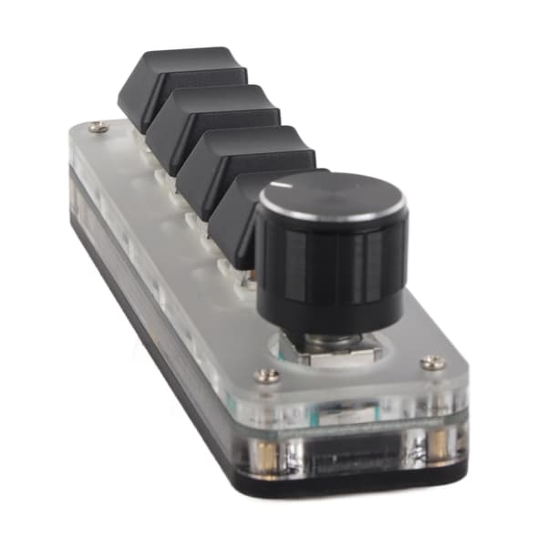 Mini 4 Taster 1 Knap USB Bluetooth Blå Kontakt Baggrundsbelyst Programmerbart Tastatur Gaming Kontor Media Plug Play