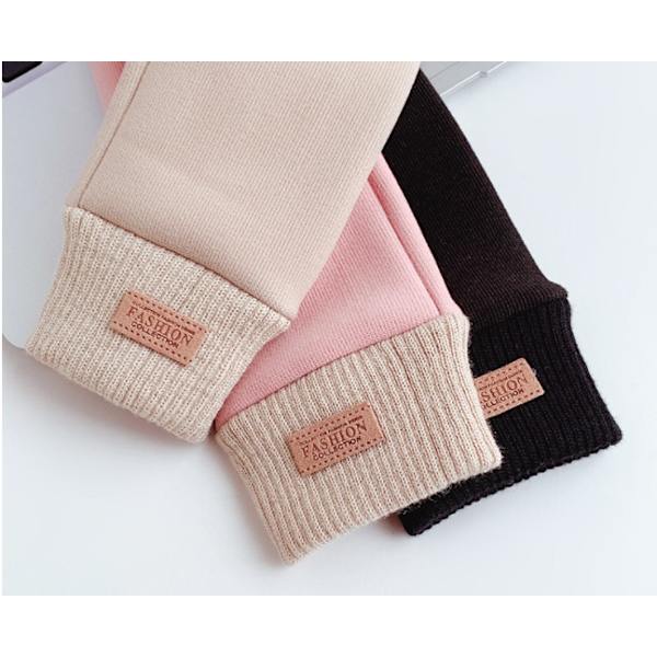 Kvinnors utomhus ridhandskar höst och vinter plus sammet varma mode broderi skruvar Mi Shu sammet pekskärm Rosa handskar