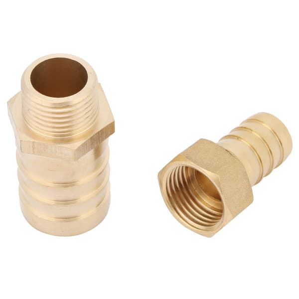 Messing Barbed Reducer Muffe Hun Gevind Rørfitting Konnektor Adapter 16mm til 25mm
