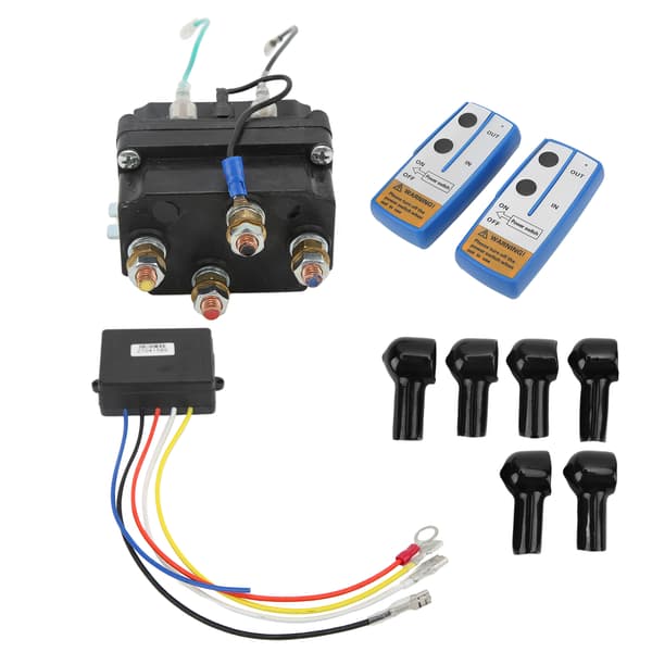 Professionelt elektrisk spilrelæ 12V 250A pulverlakeret sort til 2000lb til 5000lb ATV UTV